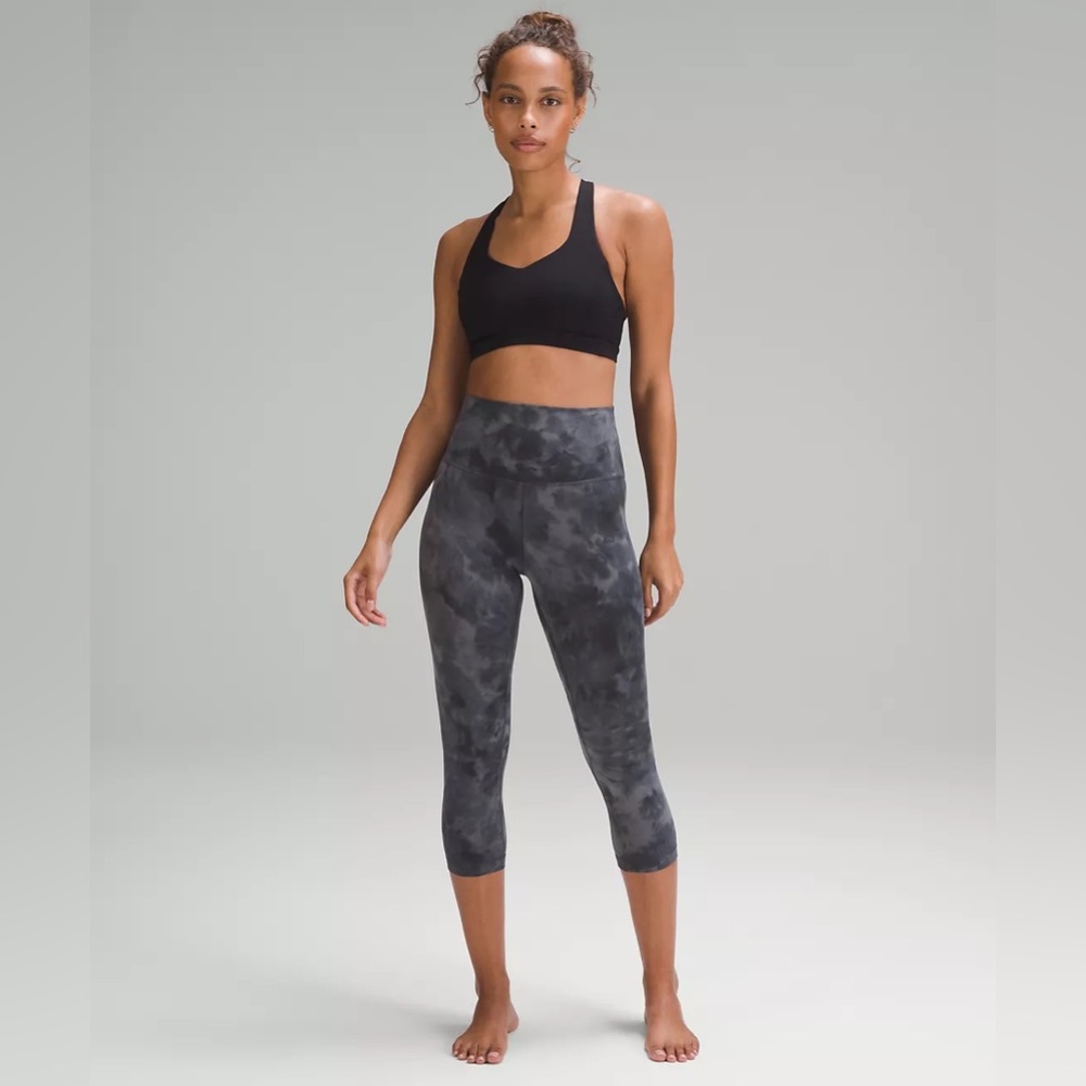 Lululemon Align High-Rise Crop 21" Diamond Dye Pitch Grey Graphite Grey Size 6